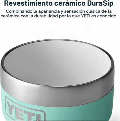 Vista 3 de YETI Rambler - Vaso apilable de 4 onzas, acero inoxidable, taza de café/espresso aislada al vacío, 2 unidades Verde mar