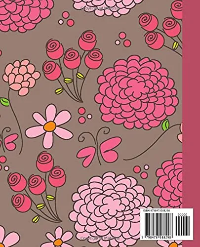Vista 2 de Flower Composition Notebook College Ruled Adorable Flower Composition Notebook College Ruled, Floral Blossom Composition Notebook, Flower