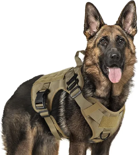 Vista 21 de rabbitgoo - Arnés táctico para perros pequeños, arnés resistente para mascotas con asa, chaleco de servicio sin tirones para razas pequeñas, chaleco