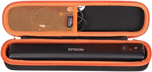 Vista 8 de FBLFOBELI Estuche rígido EVA para escáner portátil Epson Workforce ES-50 ES Negro