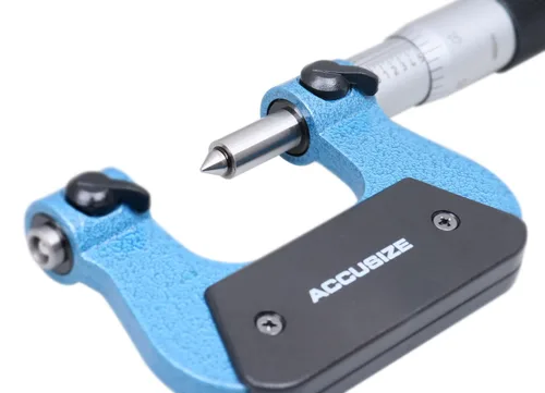Vista 10 de Accusize Industrial Tools 0-1'' por 0.001'' micrómetro de rosca de tornillo con 5 yunque en caja ajustada, S916-C750
