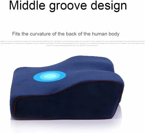 Vista 3 de Almohadas de espuma viscoelástica, gel refrescante, almohada ortopédica cervical para dolor de cuello, tamaño ergonómico estándar con funda lavable