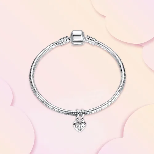 Vista 2 de Annmors Family Charm Love your Dad Mon Sister Infinity Charm fits Bracelets, 925 Sterling Silver-Lucky Charm for Woman Pendant Bead, Jewelry Beads