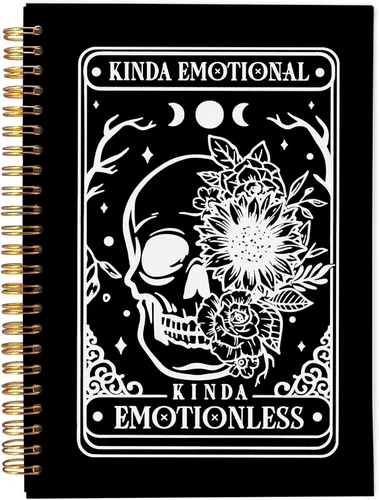 Vista 18 de Cuaderno gótico en espiral, diario gótico para parejas, cuaderno gótico para mujeres y hombres escritura, cuaderno de espiral para parejas de 8.3 x