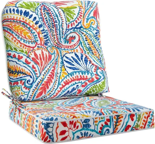 Vista 10 de JMGBird Cojín para silla de exterior, cojín para silla de patio, 19 x 19 pulgadas, para muebles de patio