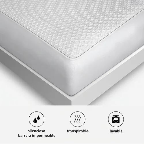 Vista 4 de Bedgear Ver-Tex Protector de Colchón Refrescante Individual - Funda de Colchón Impermeable y de Enfriamiento Instantáneo para Cama - Bolsillos