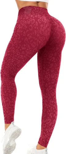 Vista 5 de YEOREO Leggings de yoga atléticos de cintura alta sin costuras para mujer