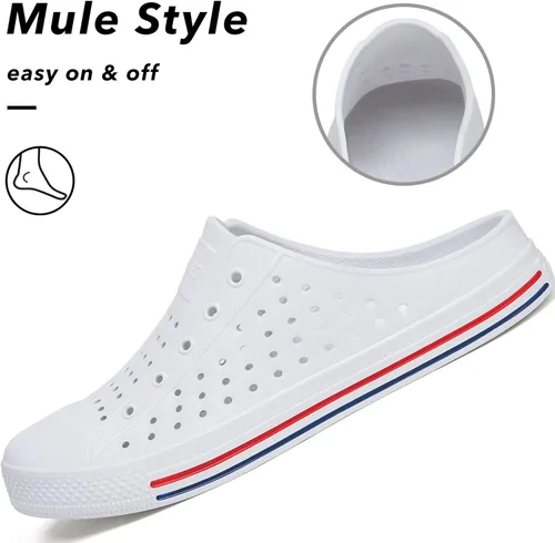 Vista 4 de SAGUARO Zuecos de jardín para hombre y mujer, zapatos casuales unisex de secado rápido, sandalias de verano antideslizantes para playa