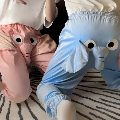 Vista 2 de Elefante Pijamas Hombres, Elefante Trunk Pijama Pantalones Hombres, Pijama De Elefante Para Hombres