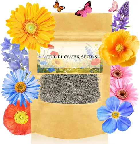 Vista 16 de LUOJIBIE Cosmos Seeds, más de 4,500 semillas de flores cosmos para 2026, semillas de flores silvestres para plantar jardín al aire libre, mezcla