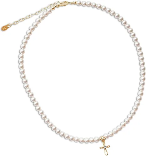 Vista 8 de Cherished Moments Cross Bracelet, .925 Sterling Silver or 14K Gold-Plated oro-SM (0-9 meses)