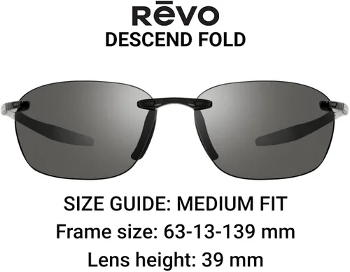 Vista 2 de Revo Gafas de sol Descend Fold Lente sin montura polarizada con marco plegable