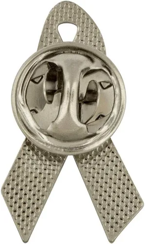 Vista 16 de PinMart Awareness - Pin de solapa esmaltado – Pin de cinta chapado en níquel y oro – Cinta de prevención y conciencia – Broche de joyería con parte