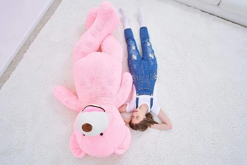 Vista 6 de IKASA - Oso de peluche gigante, animales de juguete (Rosa, 78 pulgadas)