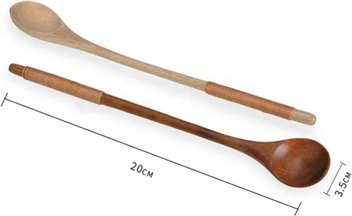 Vista 6 de Cucharas pequeñas de madera, cucharas pequeñas para sopa cucharas de servir, cucharadita de madera para café, té, mermelada, sales de baño, postre