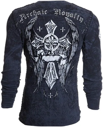 Vista 3 de Archaic by Affliction - Camisa térmica para hombre, color carbón