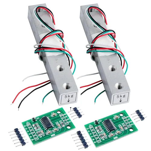 Vista 9 de 2 piezas de sensor de peso de celda de carga digital 1kg 5kg 10kg 20kg de alta precisión, celdas de carga miniatura para Arduino, electrónica DIY