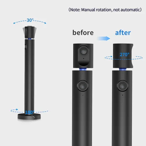 Vista 6 de CZUR Halo X Pro Cámara Web Dual para PC, Cámara Web 1080P con Micrófono, Cámara USB para Computadora, Vista de 90°, Plug & Play, Compatible