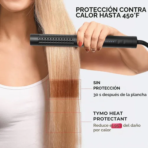 Vista 2 de TYMO Spray de protección térmica para el cabello + cepillo alisador de cabello TYMO Ring