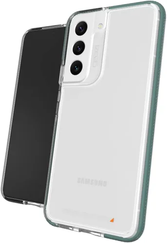 Vista 29 de ZAGG Gear4 Milan - Funda azul Aurora - que destaca el material de protección D3O para Samsung Galaxy S22