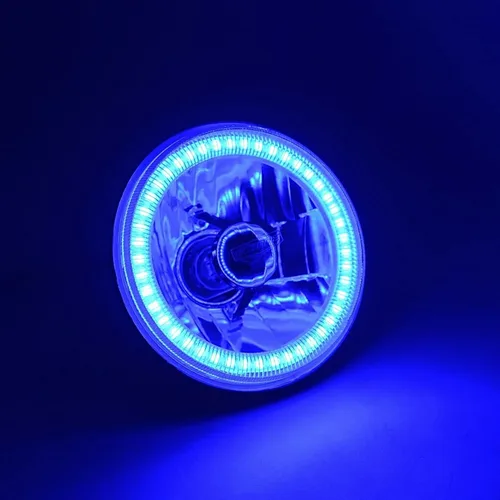 Vista 6 de Octane Lighting 5 3/4 pulgadas SMD azul LED halo bombilla halógena faro Ángel ojo cristal par claro