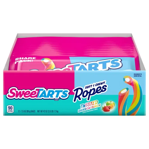 Vista 13 de SweeTARTS Ropes, Cherry Punch Candy, bolsa de 3 onzas (paquete de 12)
