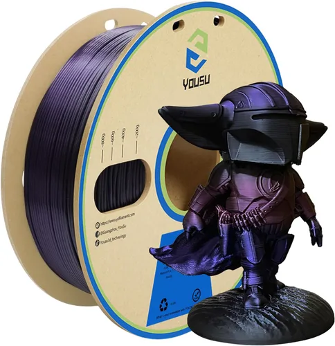 Vista 21 de Yousu Seda de Doble Color Filamento PLA para 3D Impresora Filamento Coextrusión PLA Multicolor Filamento PLA 1.75mm (± 0.03 mm) Compatible
