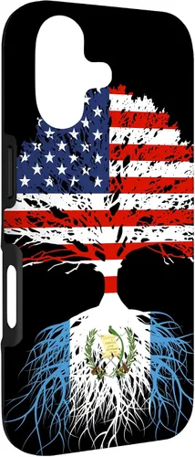 Vista 3 de Guatemala Born Family Roots Guatemalan American US Flag Gift Case for iPhone 17