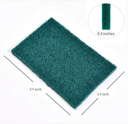 Vista 2 de Esponjas de limpieza pesadas antiarañazos, esponja de limpieza de platos, herramienta de limpieza reutilizable verde para el hogar, para cocina