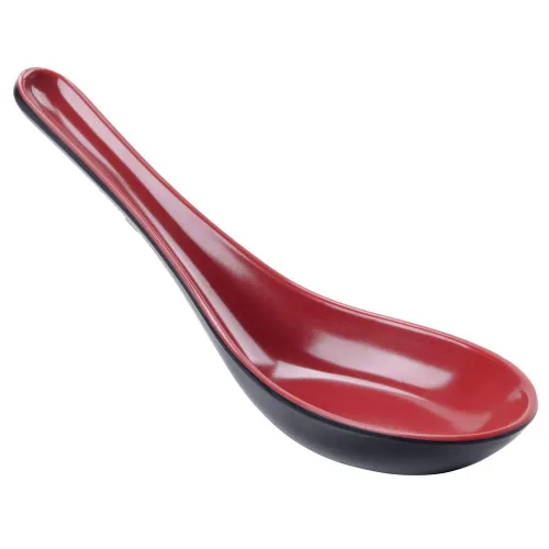 Vista 2 de G.E.T. 6026-RB - Cuchara de sopa de 0.6 onzas, resistente a la rotura, apta para lavavajillas, de plástico de melamina, colección Fuji