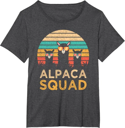 Vista 30 de Divertidas gafas de sol de escuadrón de alpaca Cool Alpacas Vintage Gift T-Shirt, Negro, S