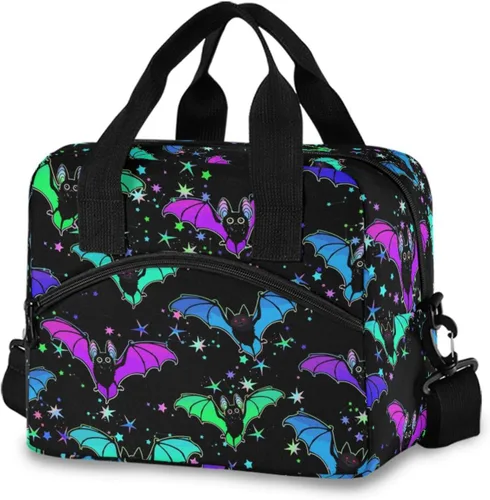 Vista 22 de Bolsas de almuerzo coloridas de conciencia sobre el autismo para mujeres y hombres, lonchera aislada reutilizable, correas de hombro ajustables