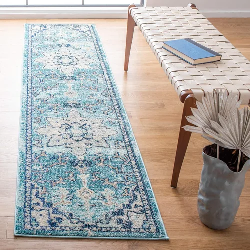 Vista 68 de Safavieh MAD473E - Tapete con diseño de medallón desgastado, bohemio elegante, colección Madison, no suelta pelos, fácil de cuidar, alto tránsito