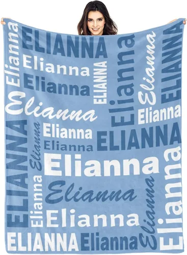 Vista 23 de Manta personalizada con nombre, manta personalizada con nombre, manta personalizada para adultos, niños y bebés, manta personalizada con monograma