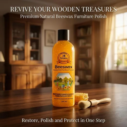 Vista 4 de CARGEN Pulidor de madera para muebles de cera de abejas, condimento de madera, aceite de cera de abejas para madera, pulidor y acondicionador
