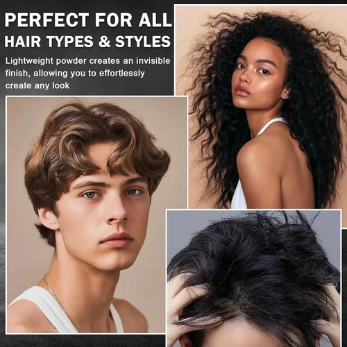 Vista 6 de Polvo para peinar el cabello para hombres y mujeres, aerosol en polvo para textura de cabello Ligero y voluminizante, acabado mate natural, fuerte