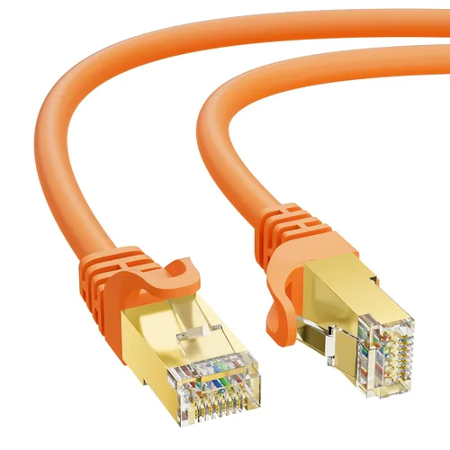 Vista 27 de Cable Ethernet Cat 7 de 0.6 pies, cable de Internet de alta velocidad de 10 Gbps, blindado SFTP, cobre puro OFC, cable de red LAN RJ45 CAT7