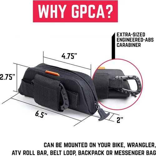 Vista 3 de GPCA Estuche utilitario, bolsa de herramientas pequeña con clip de cinturón