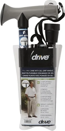 Vista 3 de Drive Medical Adjustable Lightweight Folding Canes with Gel Hand Grip