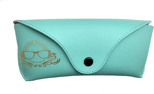 Vista 2 de Modern Eyewear Funda de cuero para gafas de sol portátil para mujeres y hombres
