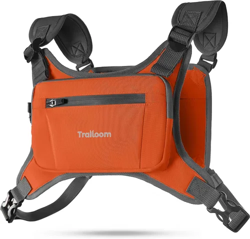 Vista 10 de Trailoom Paquete de cofre para correr, chaleco reflectante, repelente al agua, soporte para teléfono, bolsa de entrenamiento para corredores