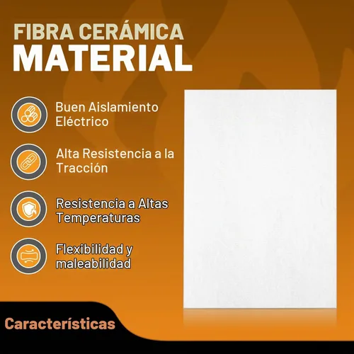 Vista 5 de Papel de junta de alta temperatura, material de junta de horno de fibra de cerámica, hoja de chimenea de aislamiento para estufa de pellets, estufa