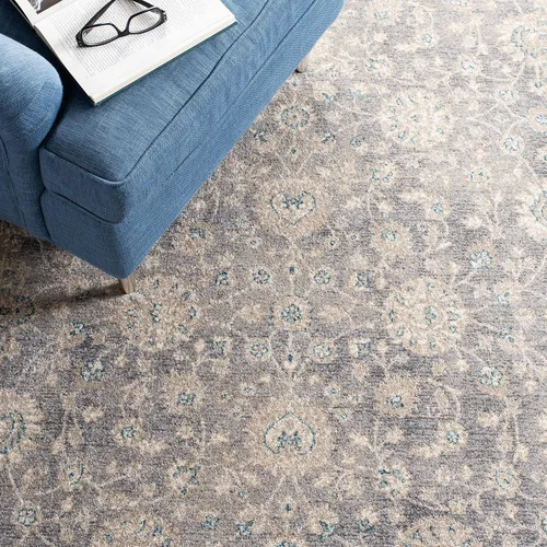Vista 7 de Safavieh Sofia Collection SOF330B, tapete clásico color gris claro y beige, Polipropileno