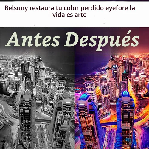 Vista 6 de Lentes daltónicos de doble capa para hombres y mujeres con ceguera roja-verde, bloqueo de luz azul