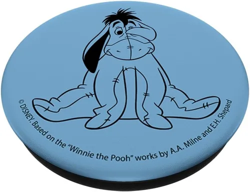 Vista 2 de Disney Winnie The Pooh Eeyore Blue Hue Portrait PopSockets intercambiables PopGrip