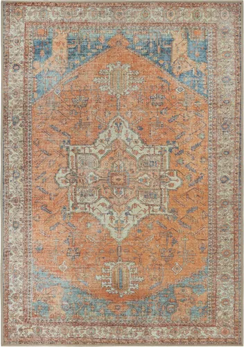 Vista 12 de GLN Rugs Traditional Collection - Alfombra de felpilla lavable a máquina, tradicional lavable, antideslizante, alfombra de felpilla de pelo corto