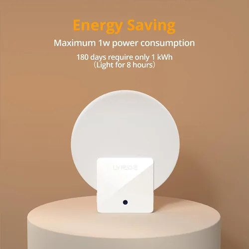 Vista 6 de Lyridz Luz nocturna ámbar enchufable con sensor de atardecer a amanecer, luces nocturnas con sensor de luz LED regulable para baño, pasillo