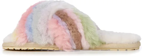 Vista 5 de EMU Australia Mayberry Rainbow - Pantuflas de piel de oveja para mujer, Arco iris