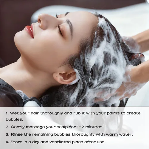 Vista 6 de Barra de champú con infusión de romero con cebolla y biotina, champú hidratante para el cuidado del cabello hidratante 3 en 1, limpieza profunda