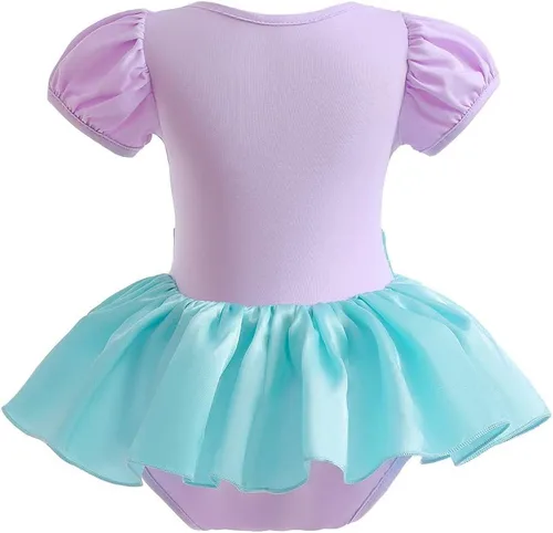 Vista 13 de Disfraz de princesa de Belle Sofía Blancanieves para niñas pequeñas, disfraz de princesa, Navidad, Halloween, mameluco con diadema